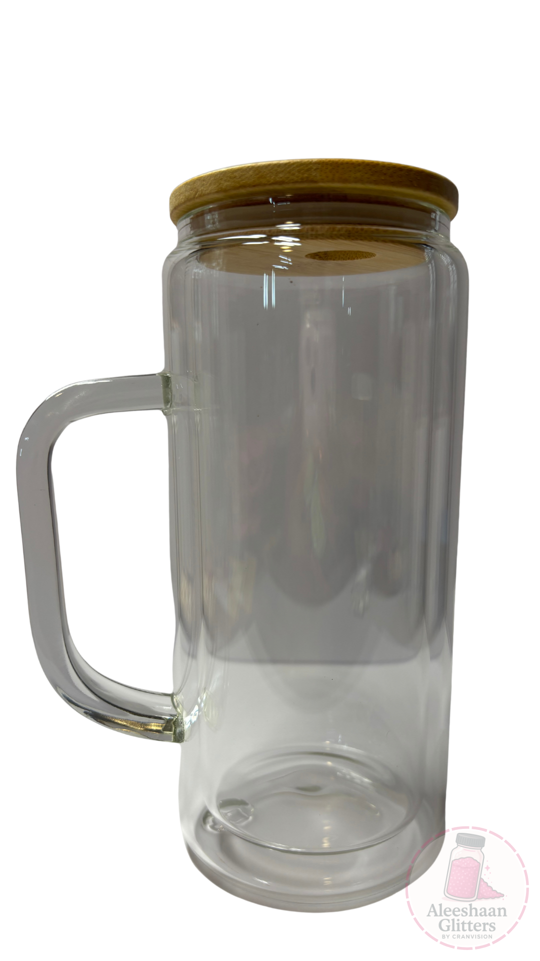 15 oz Glass Snow Globe Cup with Handle