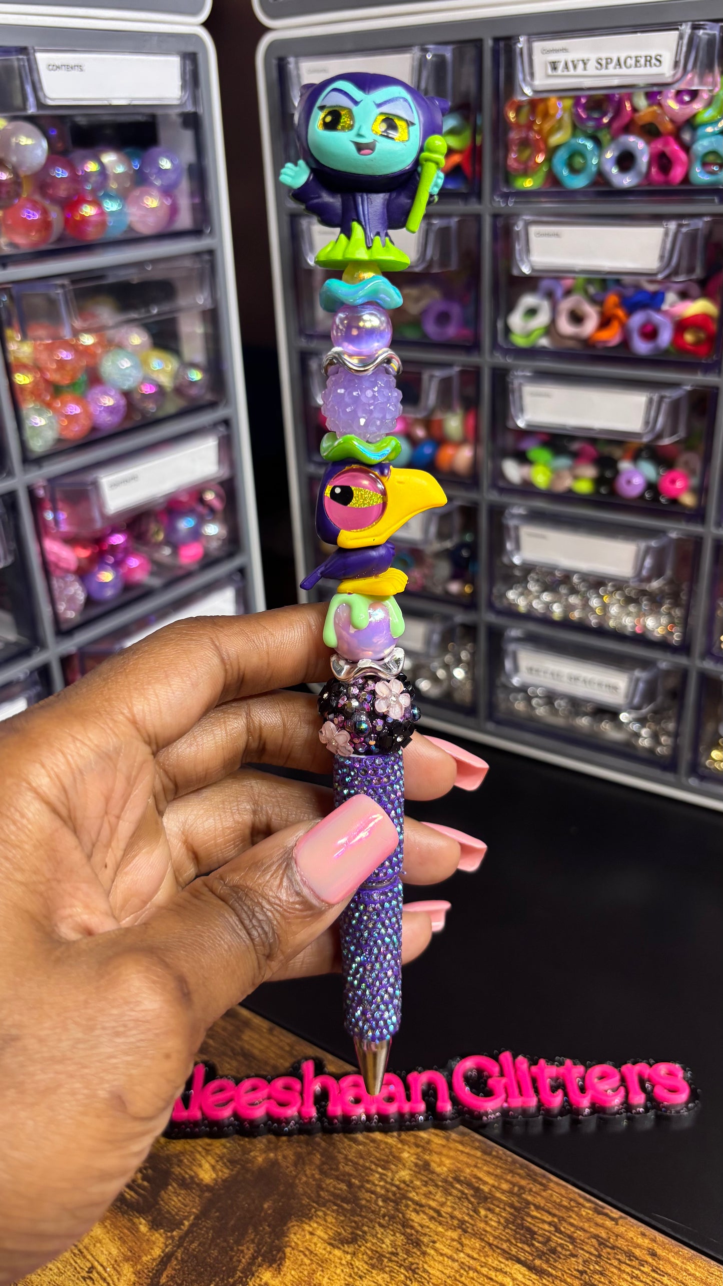 Villain Beaded Rhinestone Pen