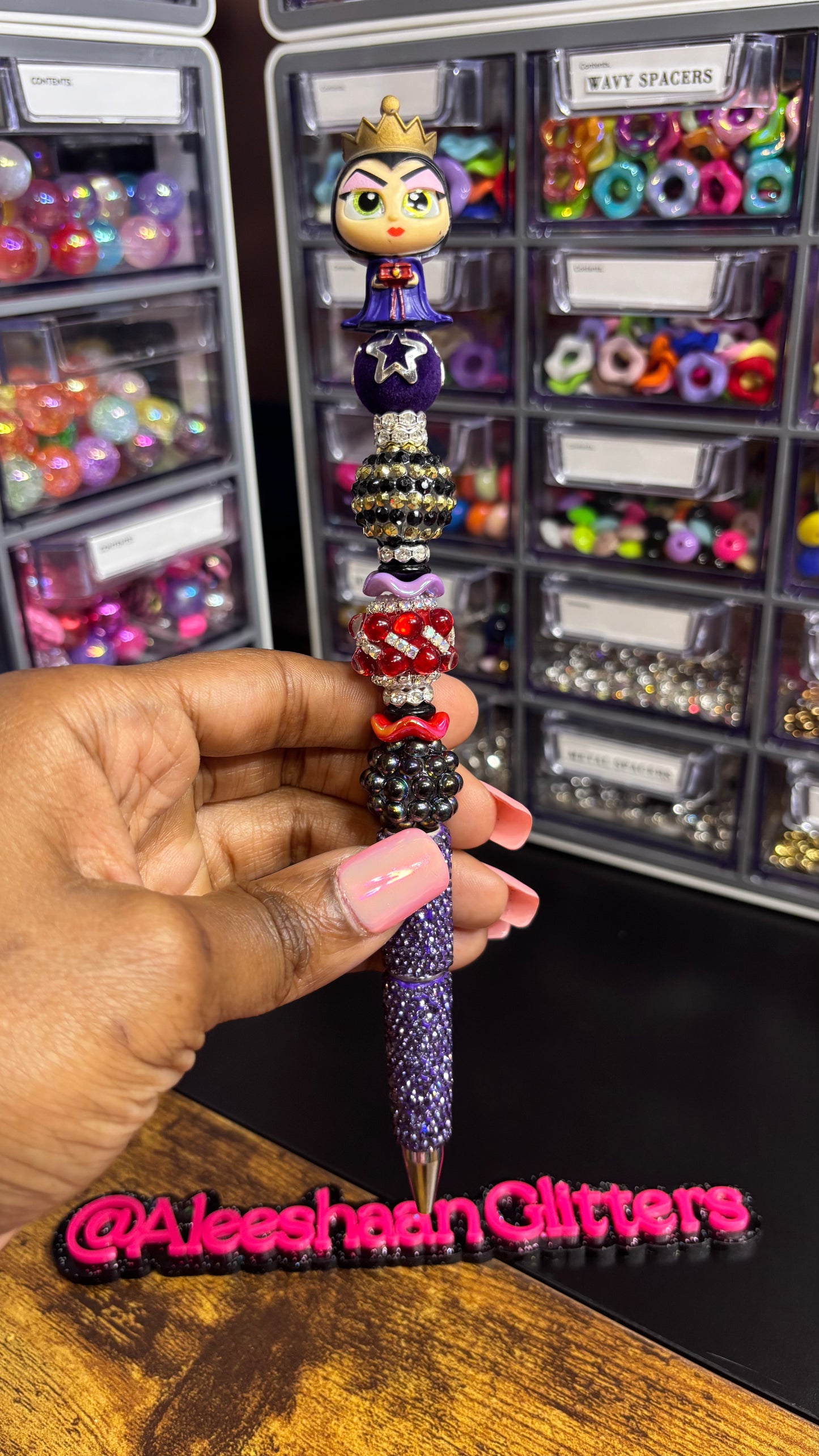 Villain Beaded Rhinestone Pen