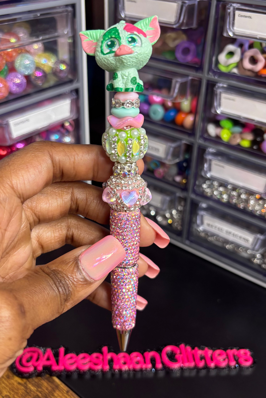 Beaded Character Rhinestone Pen