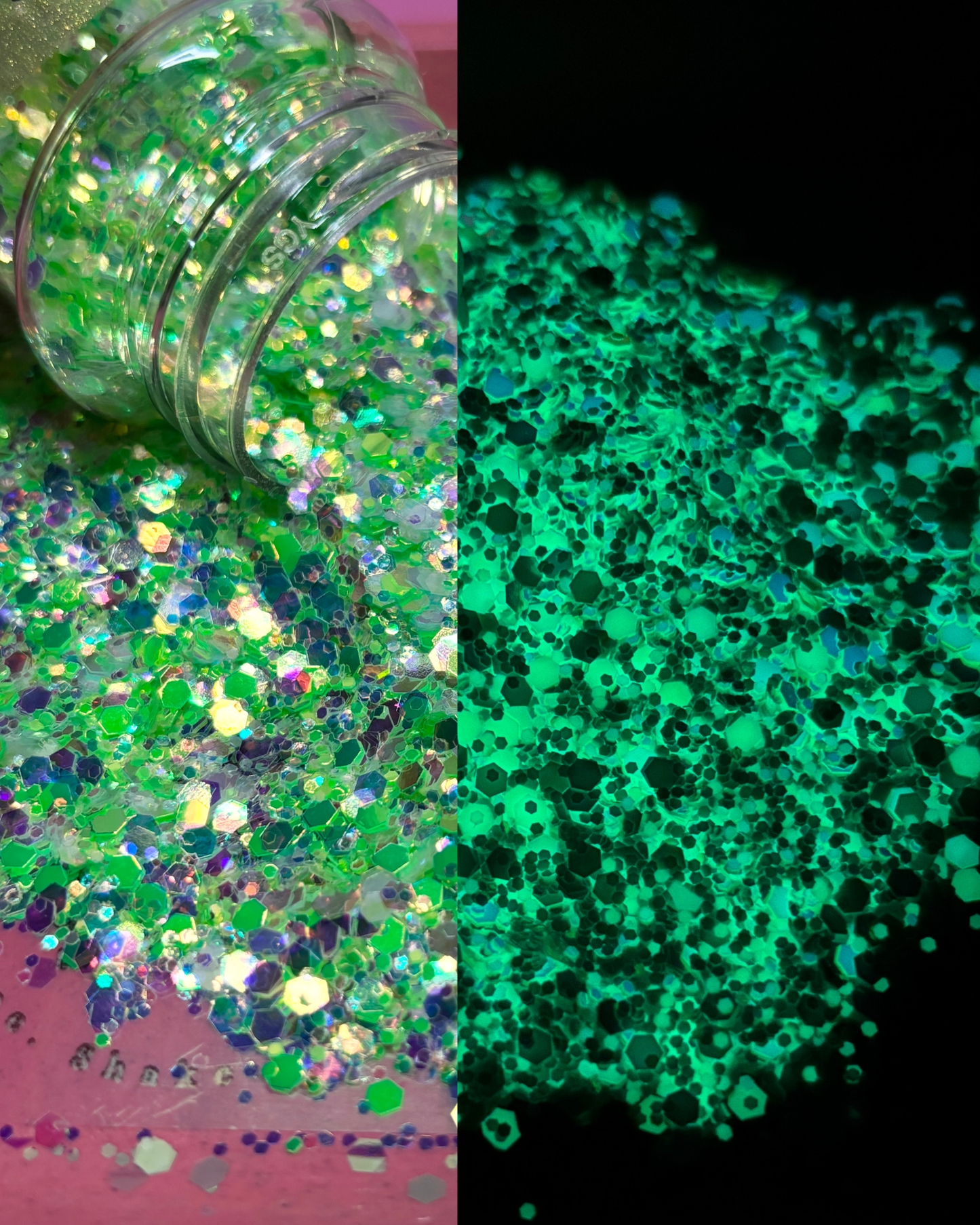 Icy Jade Glow Snow Globe (Glow-in-the-Dark)